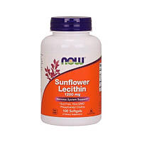 Лецитин NOW Foods Sunflower Lecithin 1200 mg 100 Softgels NOW-02311 GG, код: 7518572