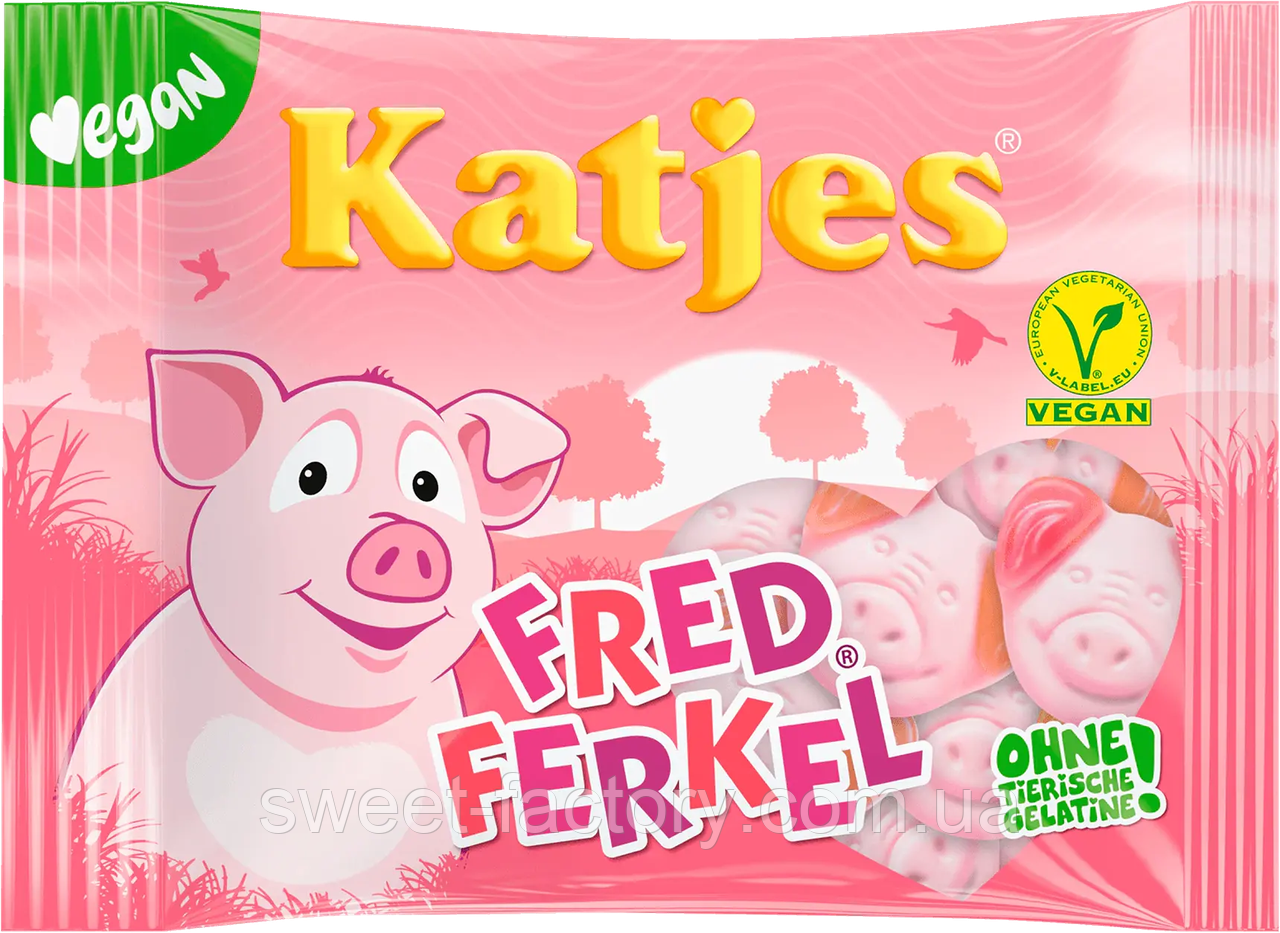 Жувальні цукерки Katjes Fred Ferkel 175g, фото 1