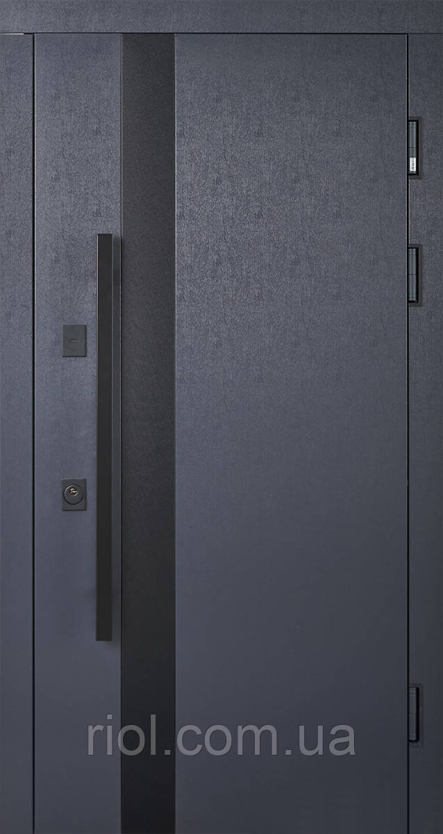 Вхідні двері з терморозривом Tower Антрацит без склопакета, фото 1