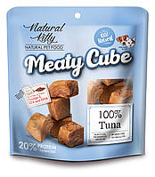 Лакомство для кошек и собак Natural Kitty Meaty Cube 100% Кронтес Tuna з тунця 60 г KC, код: 8254390