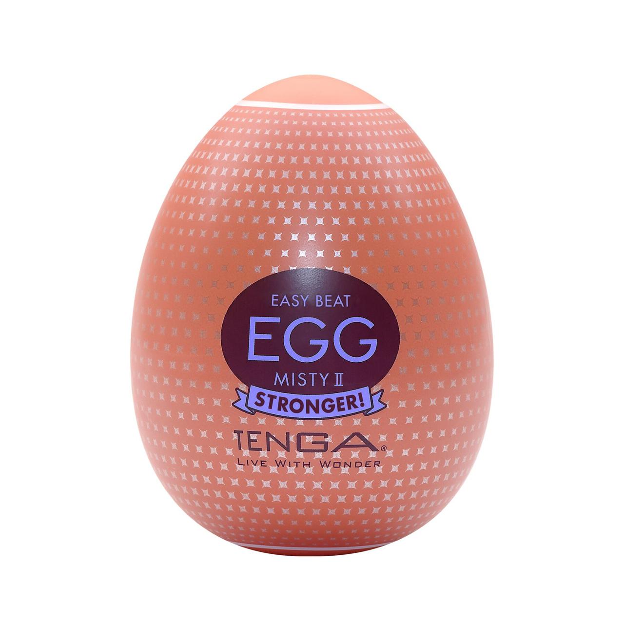 Мастурбатор-яйцо Tenga Egg Misty II, щільний TPE, пробник лубриканта 5 мл, фото 1