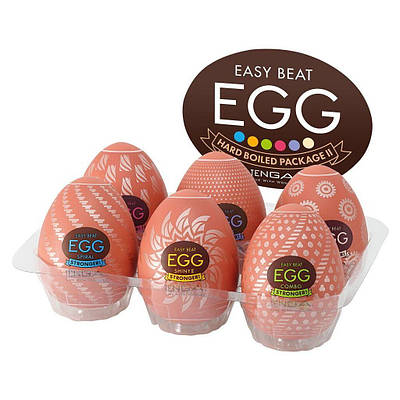 Набір мастурбаторів-яіц Tenga Egg Hard Boilded II Pack (6 яєць)
