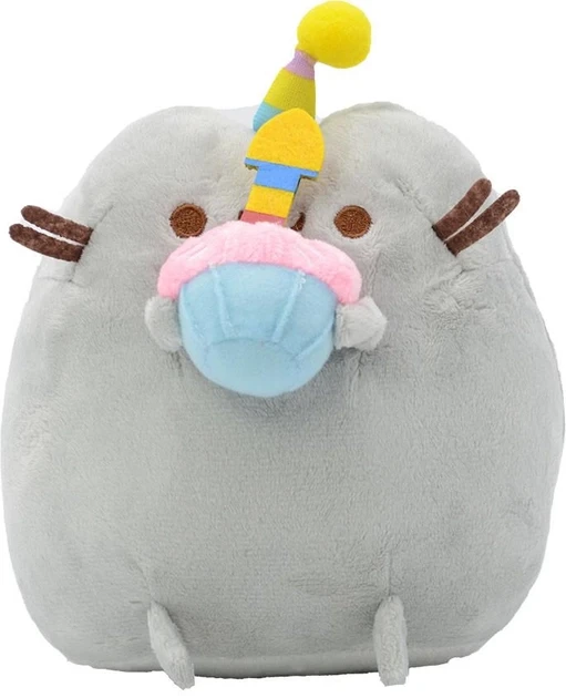 М'яка іграшка Кіт Pusheen з святковим кексом, 18 см