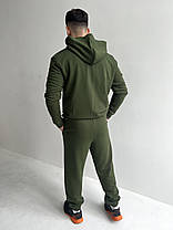 Спортивний костюм чоловічий хакі худі та штани трьохнитка ATTEKS - 01310, фото 3