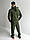 Спортивний костюм чоловічий хакі худі та штани трьохнитка ATTEKS - 01310, фото 3