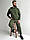 Спортивний костюм чоловічий хакі худі та штани трьохнитка ATTEKS - 01310, фото 2