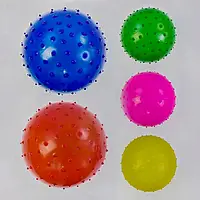 М`яч дитячий масажний С 40281 5 кольорів, діаметр 16 см, 35 грам irs