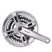 Шатун Shimano FC-M171 Tourney 170мм 24х34х42Т Чорний Сірий (09018) QT, код: 7414086