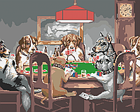 Схема для вышивки бисером ,, Собаки грають в покер ,, Сб-2-1033