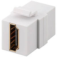 Перехідник моніторний Goobay HDMI F F (Keystone) Gold білий (75.09.0856) UL, код: 7454025