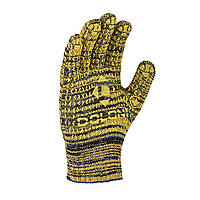 Перчатки Doloni трикотажные желтые с ПВХ Рябушка 10 класс арт. 4242 BM, код: 8195526