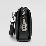 Чоловічий клатч. Гаманець чоловічий місткий портмоне Чорний, фото 6