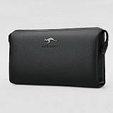 Чоловічий гаманець. Чоловічий клатч. Гаманець чоловічий місткий портмоне Чорний, фото 8