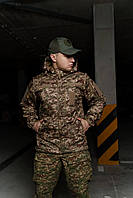 Куртка демисезонная Soft Shell AK Shturm хищник Армейская куртка Софтшелл на флисе