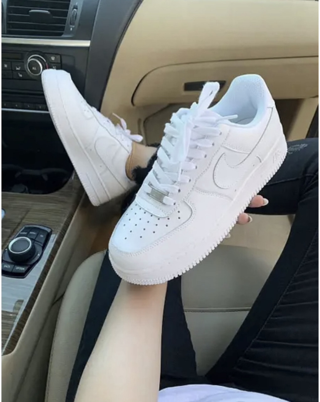 Жіночі зимові кросівки Nike Air Force White Хутро Білий екокожа розмір 36 - 40