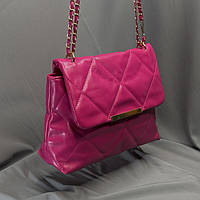 Сумка женская на плечо на цепочке, сумочка вечерняя стеганая Розовый