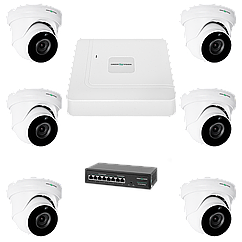 Комплект відеоспостереження на 6 камер GV-IP-K-W76/06 5MP