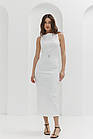 Трикотажне плаття без рукавів молочне (L), фото 2