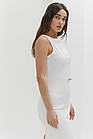 Трикотажне плаття без рукавів молочне (L), фото 4