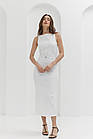 Трикотажне плаття без рукавів молочне (L), фото 9