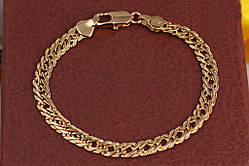 Браслет Xuping Jewelry ромб з огранкою 23 см 5 мм золотистий