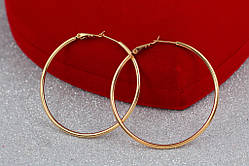 Сережки кільця Xuping Jewelry 5 см золотисті