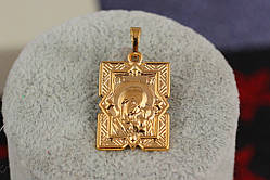 Ладанка Xuping Jewelry з куточками з боків 2 см золотиста