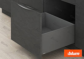 LEGRABOX PURE з високим фасадом сірий оріон, висота F (241 мм)