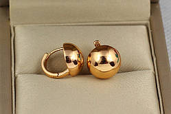 Сережки медичне золото Xuping Jewelry кульки 12 мм
