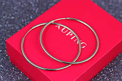 Сережки кільця Xuping Jewelry 5 см сріблясті