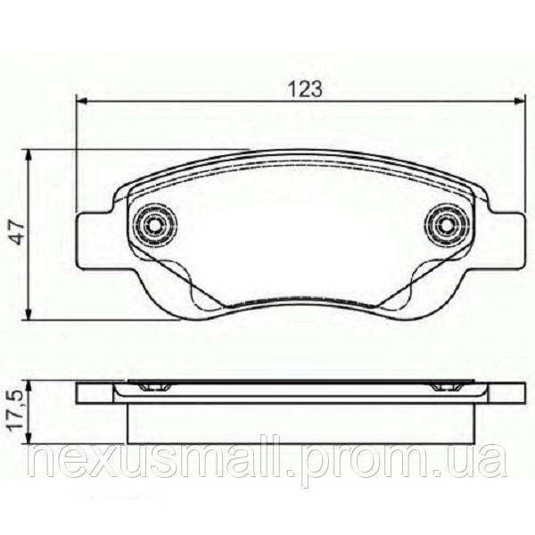 Тормозные колодки Bosch дисковые передние PR2 CITROEN PEUGEOT TOYOTA C1 107 Aygo 05 098649508 NX, код: 6723701 - фото 2 - id-p2177602339