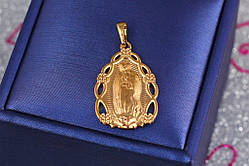 Ладанка Xuping Jewelry у формі арки діва Марія в променях 2.5 см золотиста