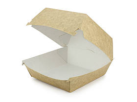 Упаковка для гамбургера Міні буро-біла, 100 шт/уп, 1000 шт/ящ.