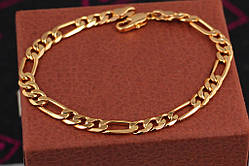 Браслет 22,5см 7мм Xuping Jewelry фігаро медичне золото