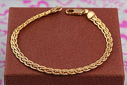 Браслет  21 см 5 мм медичне золото Xuping Jewelry косичка