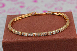 Браслет медичне золото Xuping Jewelry 17 см 5 мм золотистий