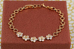 Браслет медичне золото Xuping Jewelry 17 см  9 мм золотистий