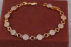Браслет медичне золото Xuping Jewelry 17.5 см  7 мм золотистий