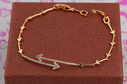 Браслет 21.5 см 7мм медичне золото Xuping Jewelry вектор