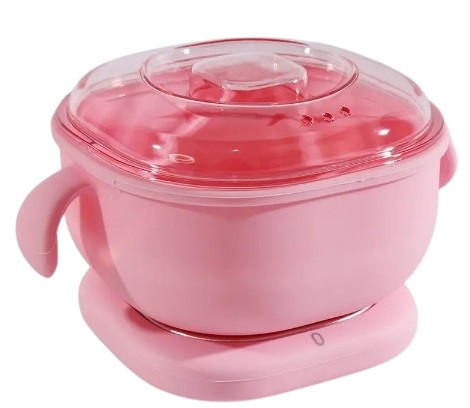 Воскоплав для депіляції рожевий з чашею HDR 400 мл компактний силіконовий воскоплав для депіляції для горячего воску у гранулах, фото 1