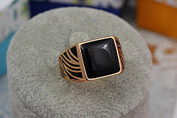 Друкка Xuping Jewelry 19,23,24 квадратна з чорним покриттям золотиста 24