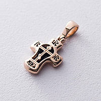Золотой православный крестик (эмаль) п03076с Оникс NX, код: 6735409