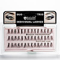 Пучковые ресницы для наращивания двойные Salon Duo Flare Individual Lashes LONG