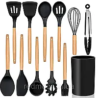 Набор кухонных принадлежностей 12шт Kitchen Set Черный / Комплект инструментов для кухни