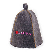 Банная шапка Luxyart Я люблю сауну Серый (LA-267) NX, код: 1101702
