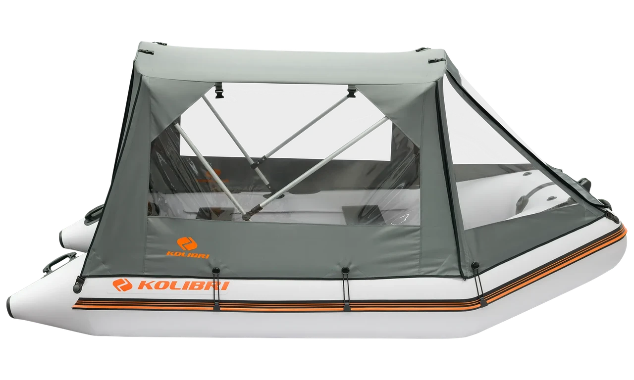 Тент - палатка для надувних ПВХ човнів Kolibri KM-330DL KM-330DSL серая 33.227.0.35
