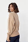Жіночий светр у техніці тай-дай — світло-коричневий колір, M (є розміри), фото 2