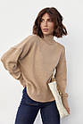 Жіночий светр у техніці тай-дай — світло-коричневий колір, M (є розміри), фото 5