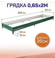 Металлическая грядка, 2х0.6 м SIMBUD RAL 6005