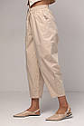 Жіночі штани-банани з кишенями — бежевий колір, L (є розміри), фото 5